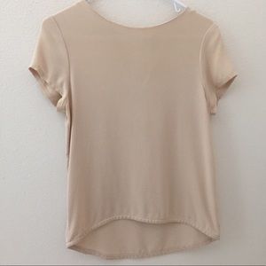 Cuyana silk tee beige